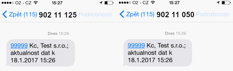Doručení výpisu v iOS